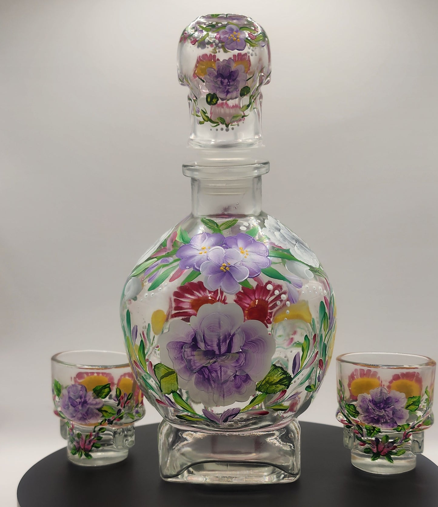 Fresh bouquet Skull Decanter Set