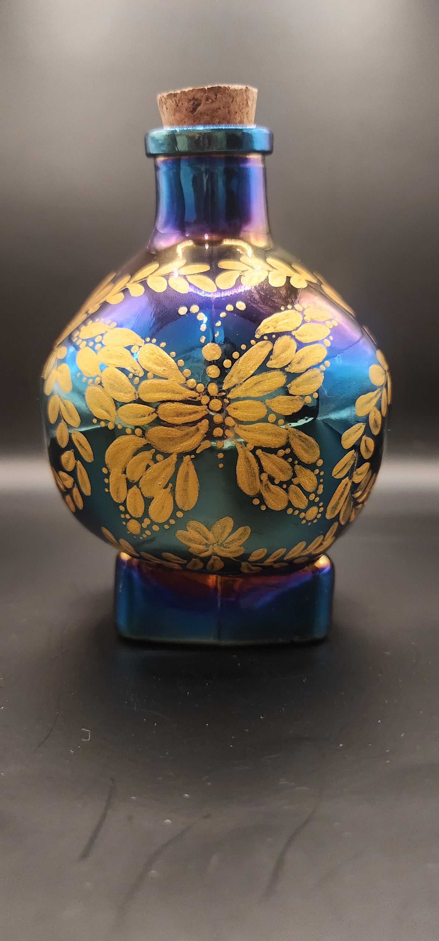 Decorative Purple Iridescent Glass Skull