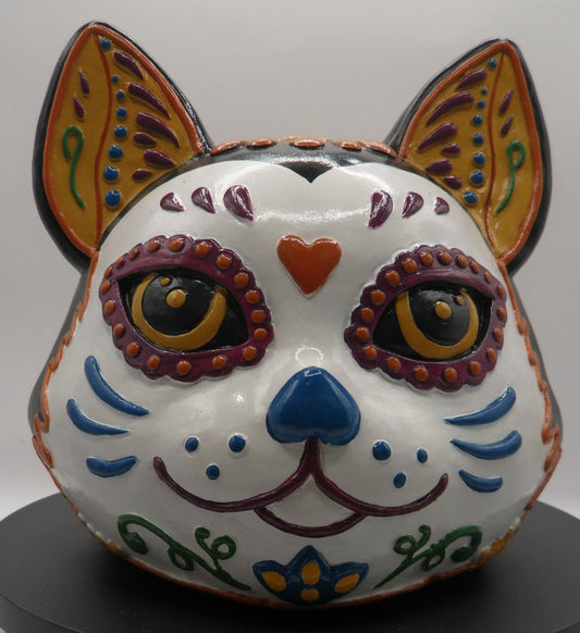 Cat Ceramic Skull A