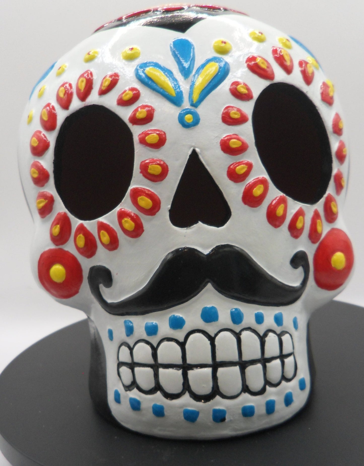 Terracotta Skull with Mustache